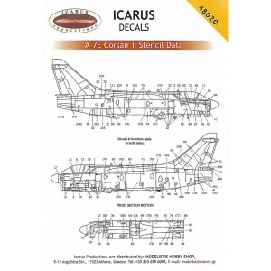 Icarus Decals A-7 Stencils 1/48 