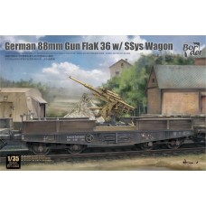 German 88mm Gun FlaK 36 With SSys Wagon 1/35
