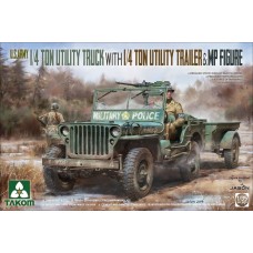 U.S. Army 1/4 ton utility truck with 1/4 ton utility trailer 1/35