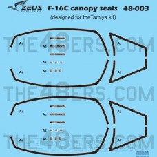 F-16 canopy frame set (x2) with stencils